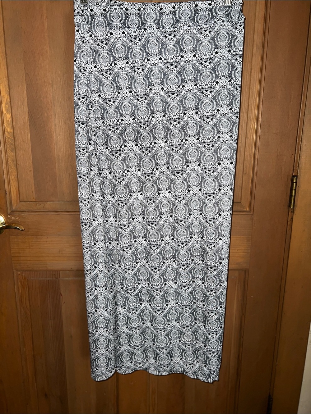Black and White Patterned Women’s Maxi Skirt